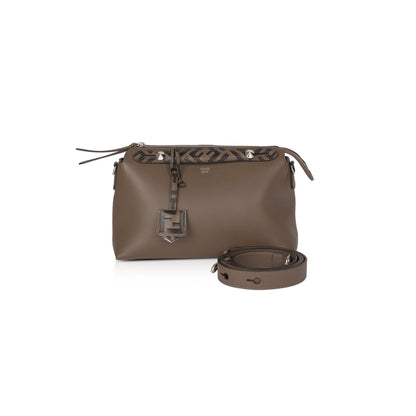 Fendi 2021 Medium By the Way Leather & Zucca Satchel