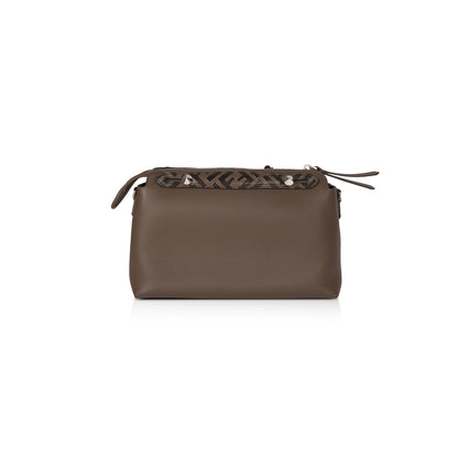 Fendi 2021 Medium By the Way Leather & Zucca Satchel