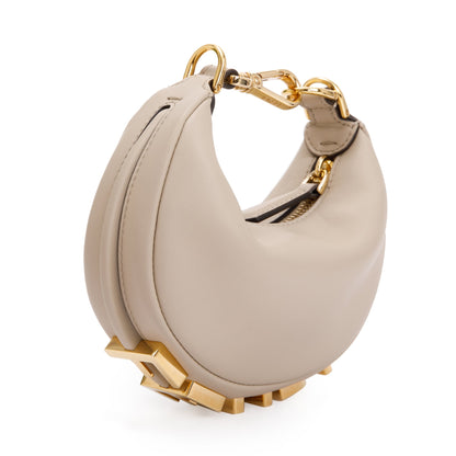 Fendi 2022 Beige Calfskin Leather Nano Fendigraphy Bag