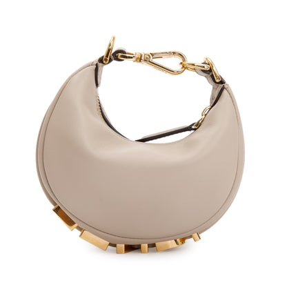 Fendi 2022 Beige Calfskin Leather Nano Fendigraphy Bag