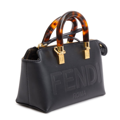 Fendi 2022 Black Leather By the Way Mini Boston Bag