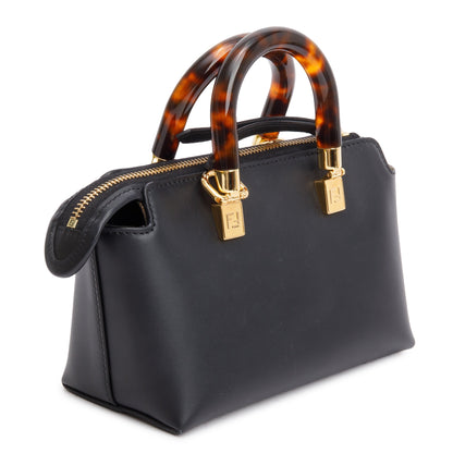Fendi 2022 Black Leather By the Way Mini Boston Bag