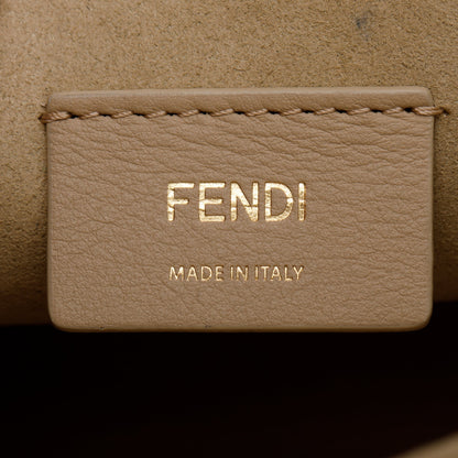 Fendi 2022 FF Embossed & Black Calfskin Leather Kan I Shoulder Bag