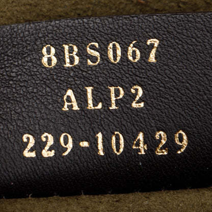 Fendi 2022 Grey Sheepskin Logo  Embroidered By the Way Mini Boston Bag