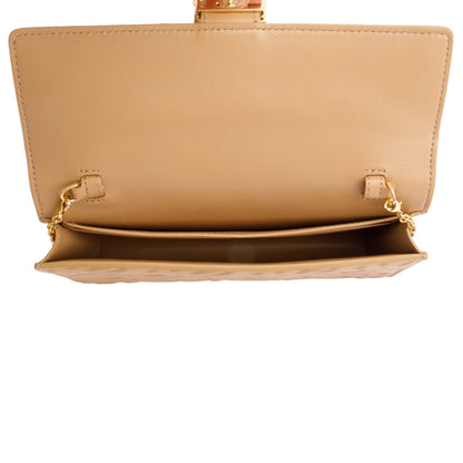 Fendi Beige Leather Baguette Wallet on Chain