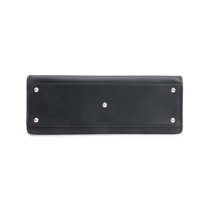 Fendi Black Calfskin Leather Medium F is Fendi Runaway Bag