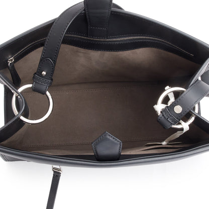 Fendi Black Calfskin Leather Medium F is Fendi Runaway Bag