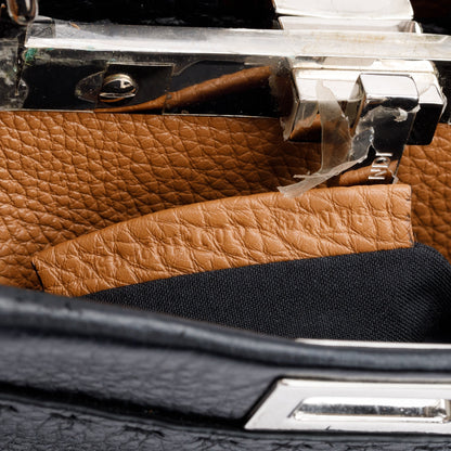 Fendi Black Calfskin Leather Mini Peekaboo ISeeU Bag
