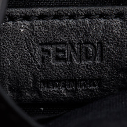 Fendi Black Calfskin Leather Monster Motif Card Case
