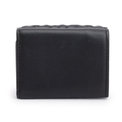 Fendi Black FF Embossed Leather Micro Trifold Wallet