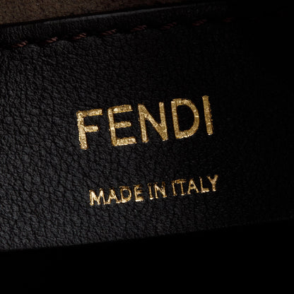 Fendi Black FF Studded Calfskin Leather Mini Mon Tresor Bucket Bag