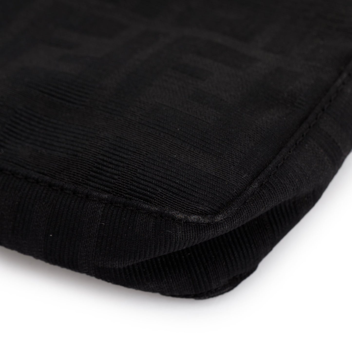 Fendi Black FF Zucca Canvas Pochette