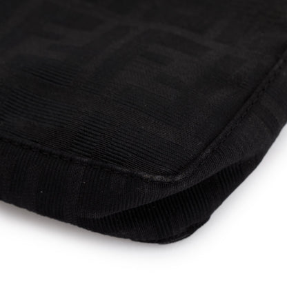 Fendi Black FF Zucca Canvas Pochette
