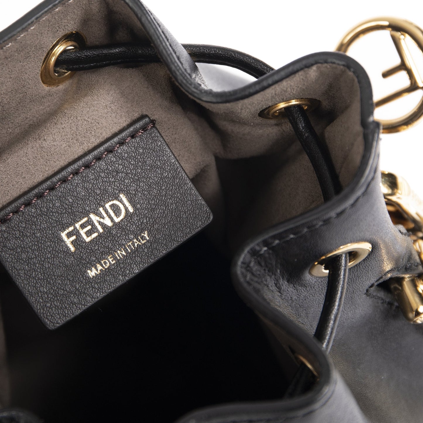 Fendi Black Mon Tresor Mini Bucket Bag