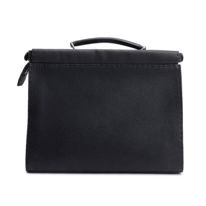 Fendi Black Selleria Leather Monster Peekaboo ISeeU Medium Briefcase