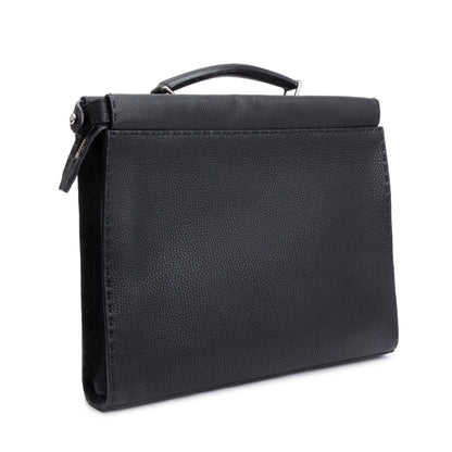 Fendi Black Selleria Leather Monster Peekaboo ISeeU Medium Briefcase