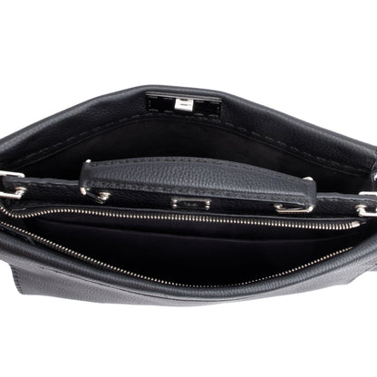 Fendi Black Selleria Leather Monster Peekaboo ISeeU Medium Briefcase