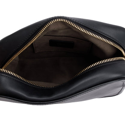 Fendi Black Vitello Century Leather F is Fendi Camera Bag