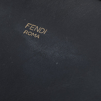 Fendi Black Vitello Century Leather F is Fendi Camera Bag