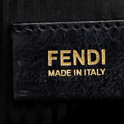 Fendi Black Vitello Elite Leather Medium 2Jours Tote