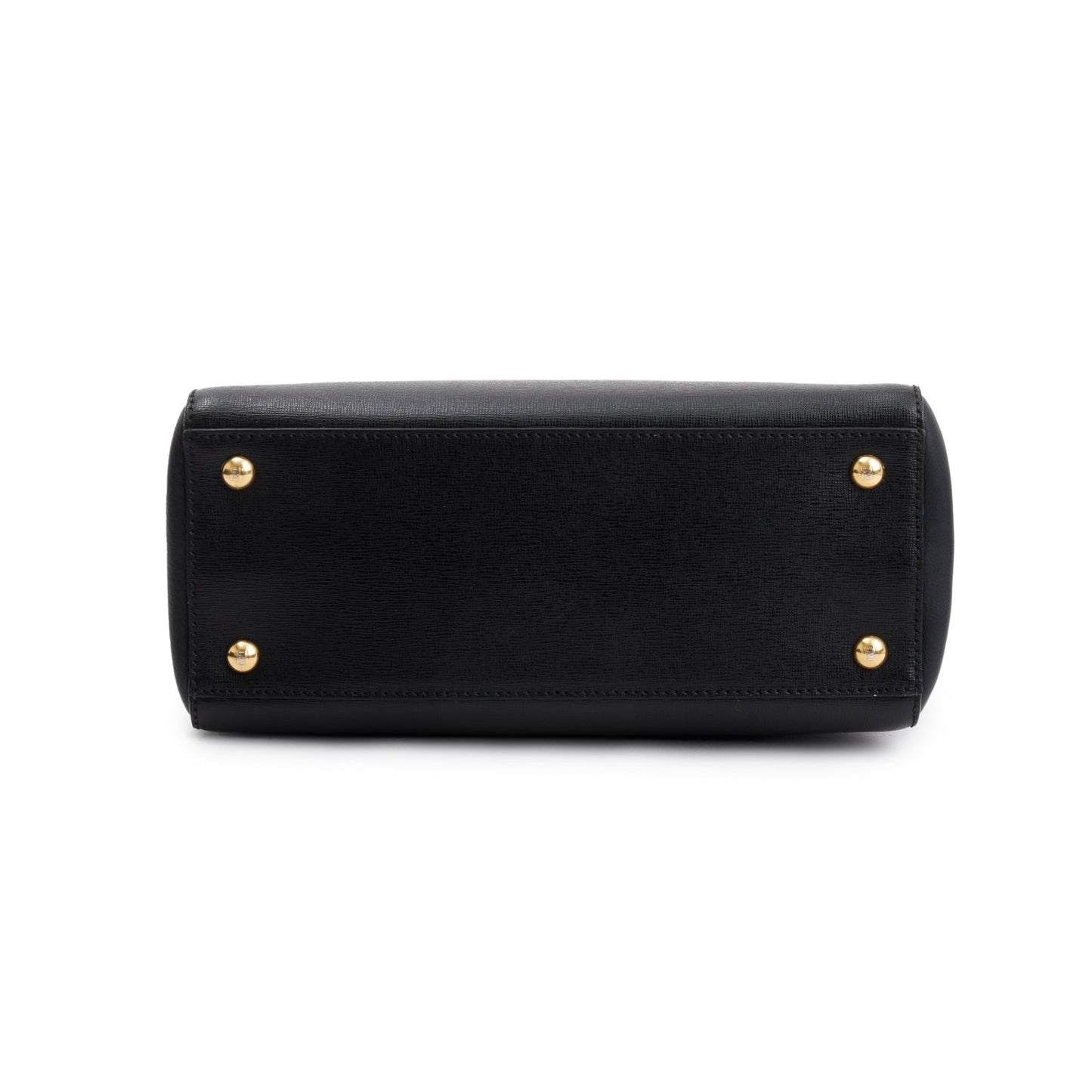 Fendi Black Vitello Elite Leather Petite 2Jours Tote