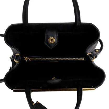 Fendi Black Vitello Elite Leather Petite 2Jours Tote