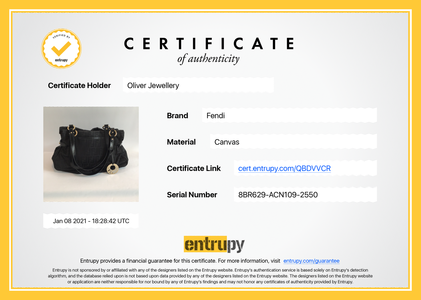 Fendi Black Zucca Large Chef  Shoulder Bag