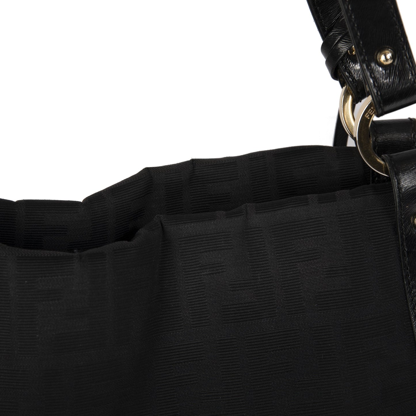 Fendi Black Zucca Large Chef  Shoulder Bag
