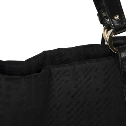 Fendi Black Zucca Large Chef  Shoulder Bag