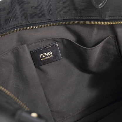Fendi Black Zucca Large Chef  Shoulder Bag