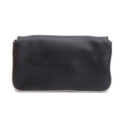 Fendi Black/Yellow Calf Leather Monster Eye Convertible Baguette Bag