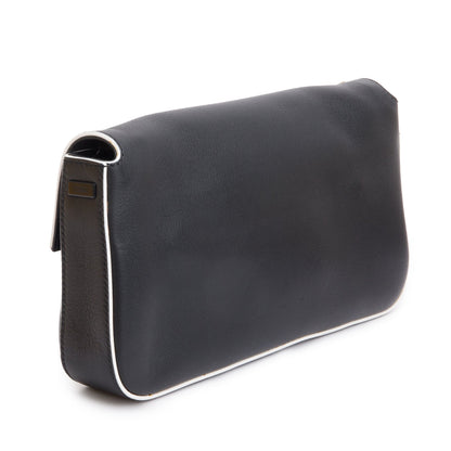 Fendi Black/Yellow Calf Leather Monster Eye Convertible Baguette Bag