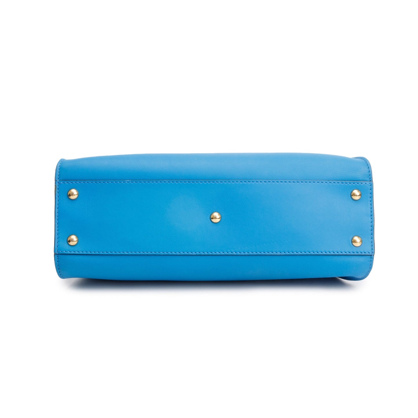 Fendi Blue Calfskin Leather Medium Peekaboo Bag