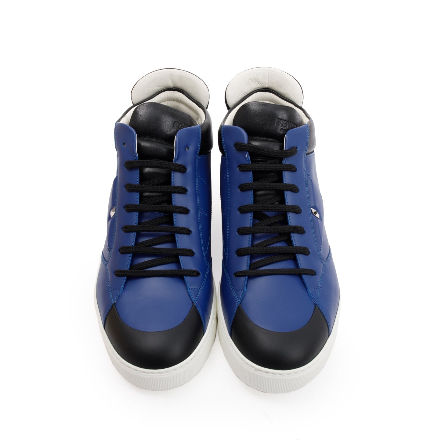 Fendi Blue Leather Sneakers, Size 10
