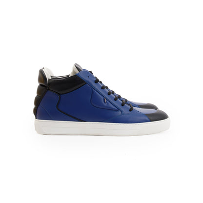 Fendi Blue Leather Sneakers, Size 10