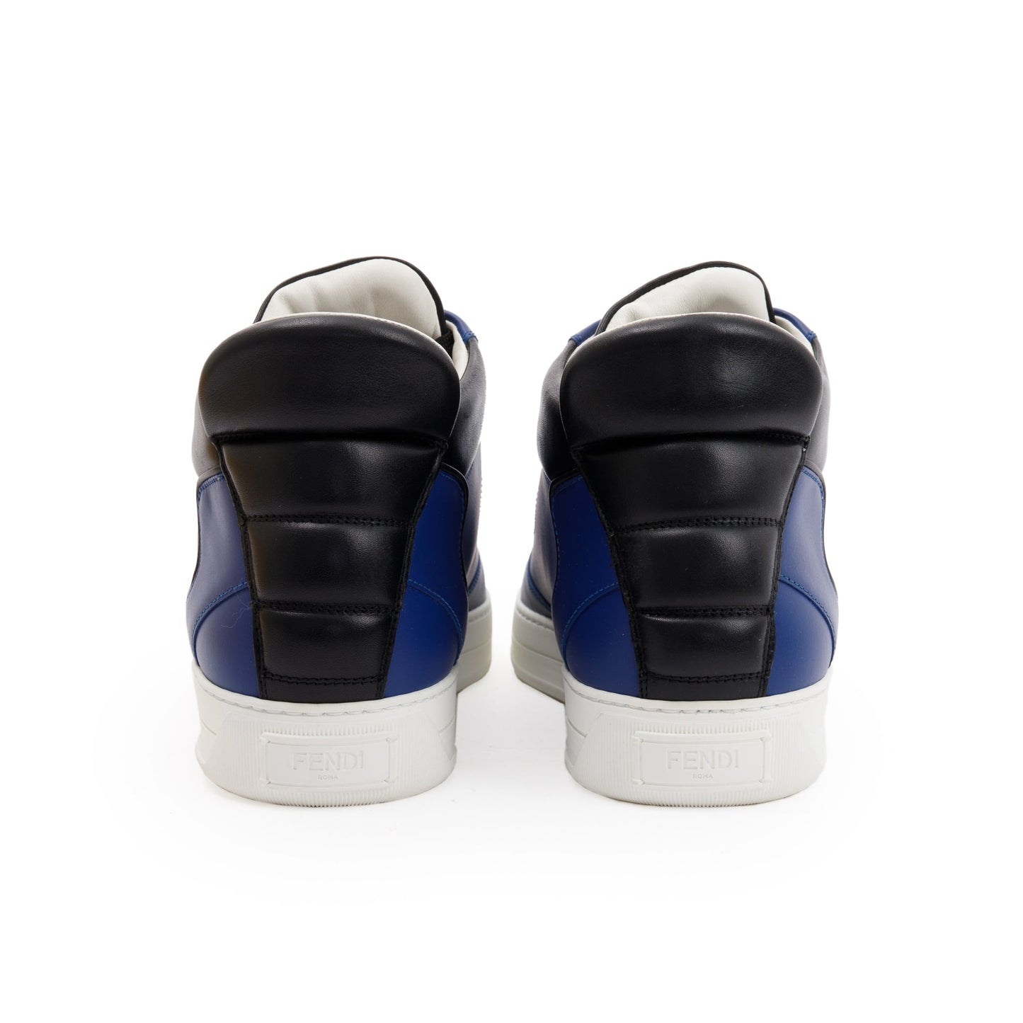 Fendi Blue Leather Sneakers, Size 10