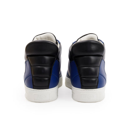 Fendi Blue Leather Sneakers, Size 10