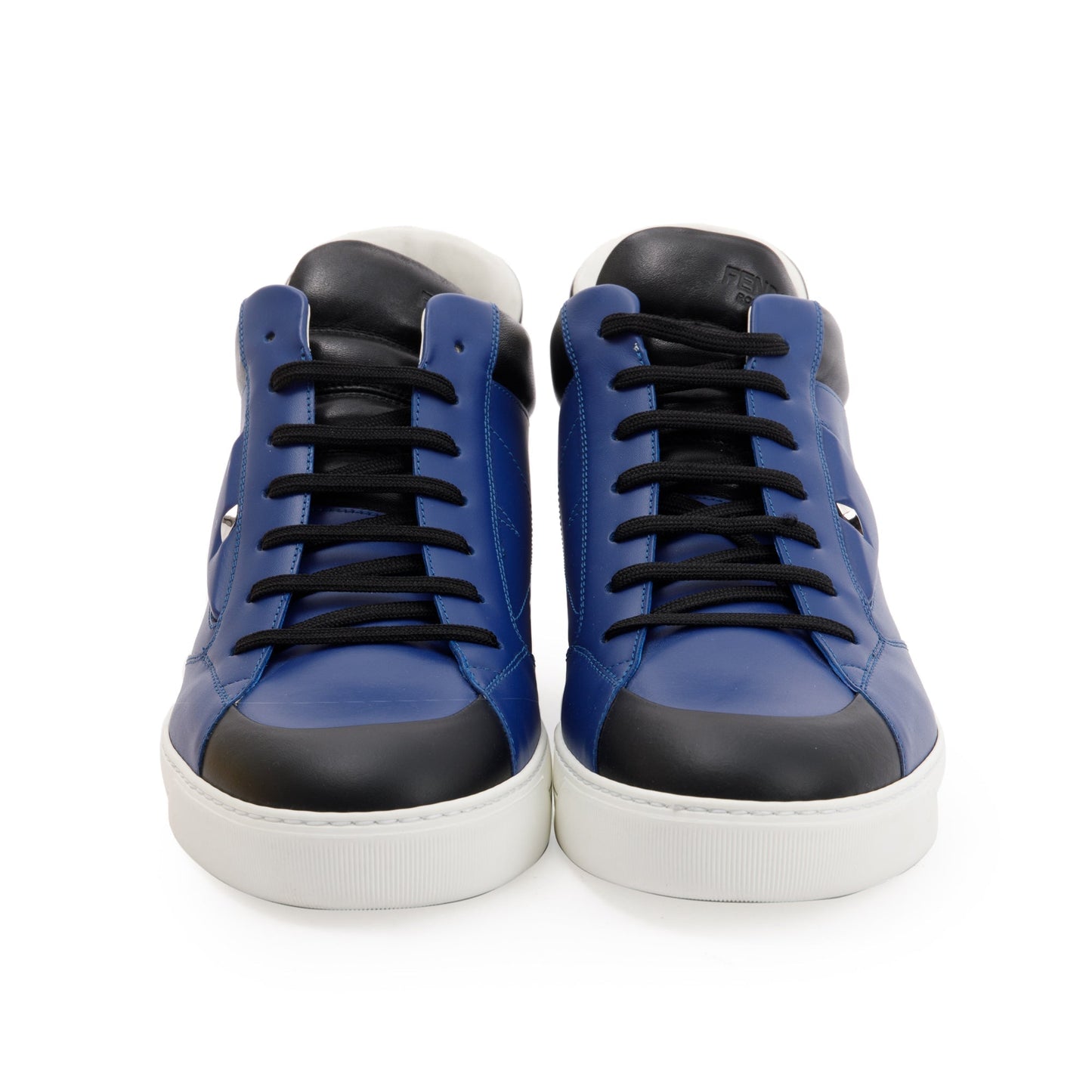 Fendi Blue Leather Sneakers, Size 10