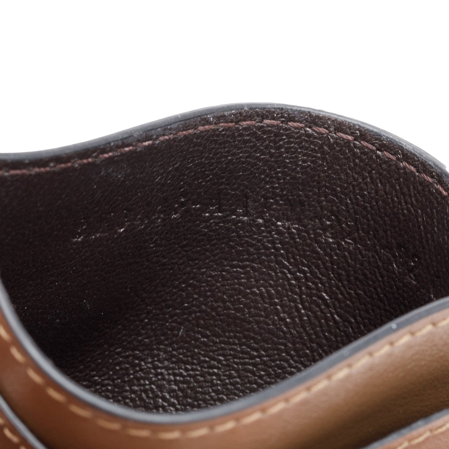 Fendi Brown & Black Vitello Soft FF Embossed Leather Card Holder