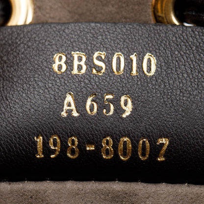 Fendi Brown FF 1974 Embossed Calfskin Leather Mini Mon Tresor Bucket Bag