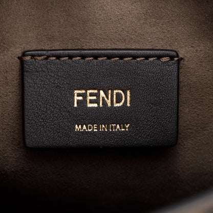 Fendi Brown FF 1974 Embossed Calfskin Leather Mini Mon Tresor Bucket Bag