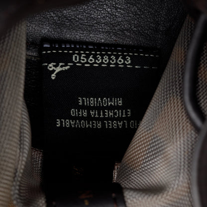 Fendi Brown FF Mesh Leather Trimmed Mini Mon Tresor Bucket Bag