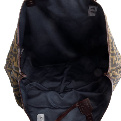 Fendi Brown FF Zucca Canvas Medium Roll Tote