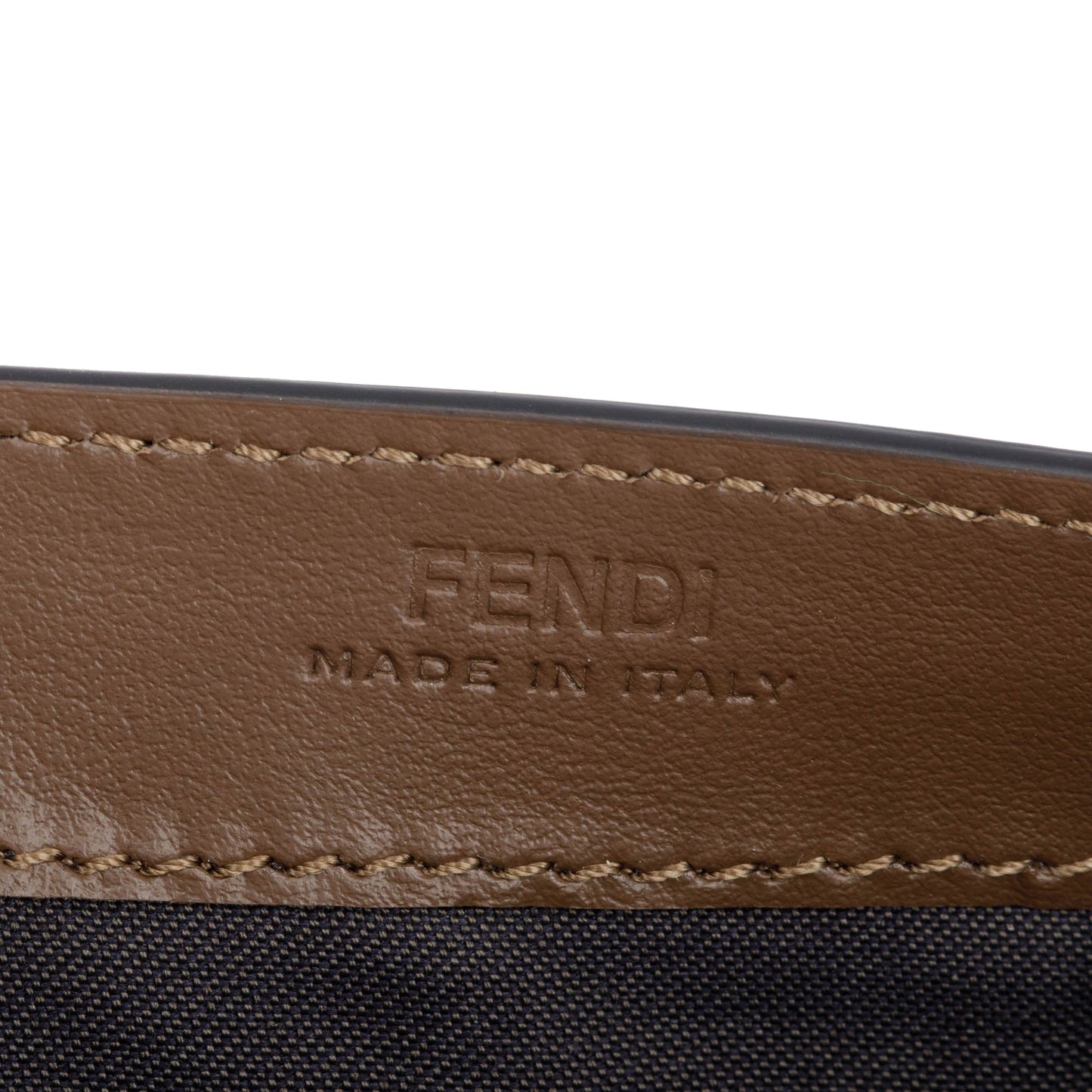Fendi Brown FF Zucca Embossed Leather Continental Wallet on Chain