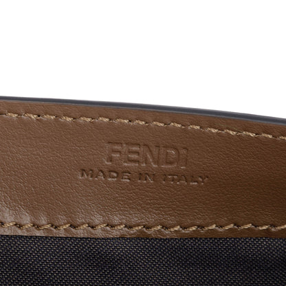 Fendi Brown FF Zucca Embossed Leather Continental Wallet on Chain