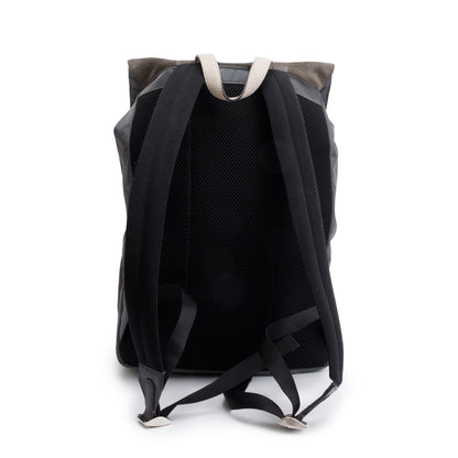 Fendi Brown FF Zucca Embossed Suede Grey Nylon Medium Fendiness Roma Backpack