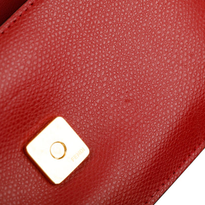 Fendi Brown FF Zucca Embossed and Red Leather F is Fendi Convertible Belt Bag
