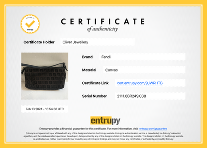 Fendi Brown FF Zucchino Canvas Pochette