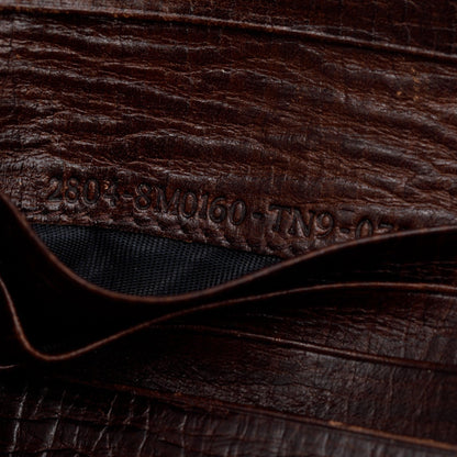 Fendi Brown Leather FF Zucca Canvas Compact Wallet