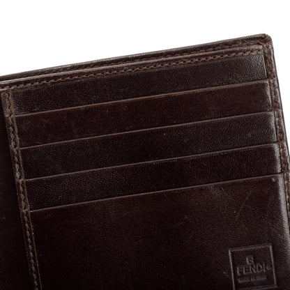 Fendi Brown Vintage Zucca Canvas FF Bifold Wallet